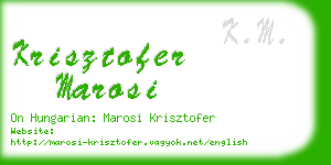 krisztofer marosi business card